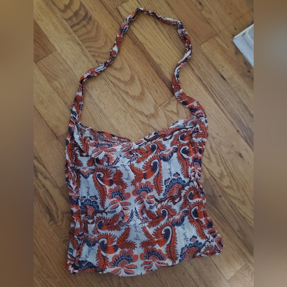 Free People bag mesh light beach shop linen semi gauze seethrough